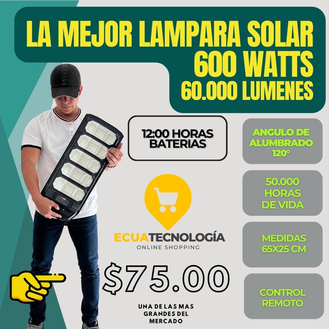 LAMPARA SOLAR DE  600 WATTS 60x25