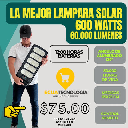 LAMPARA SOLAR DE  600 WATTS 60x25