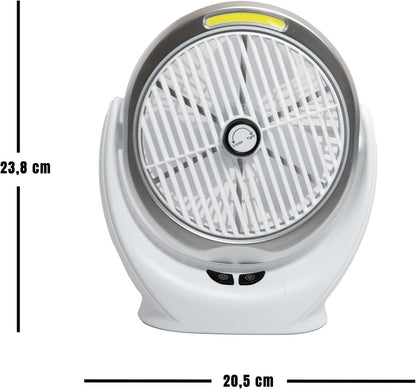 Ventilador Recargable Con Luz Led