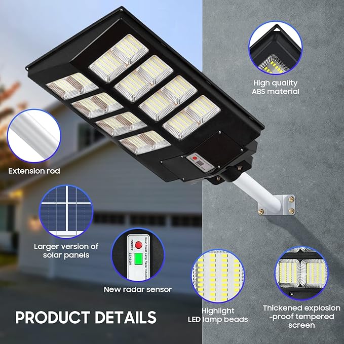 LAMPARA SOLAR 800 WATTS (TAMAÑO 60x35cm)