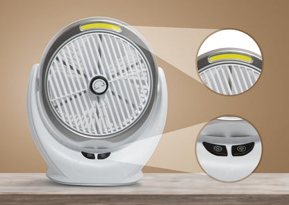 Ventilador Recargable Con Luz Led