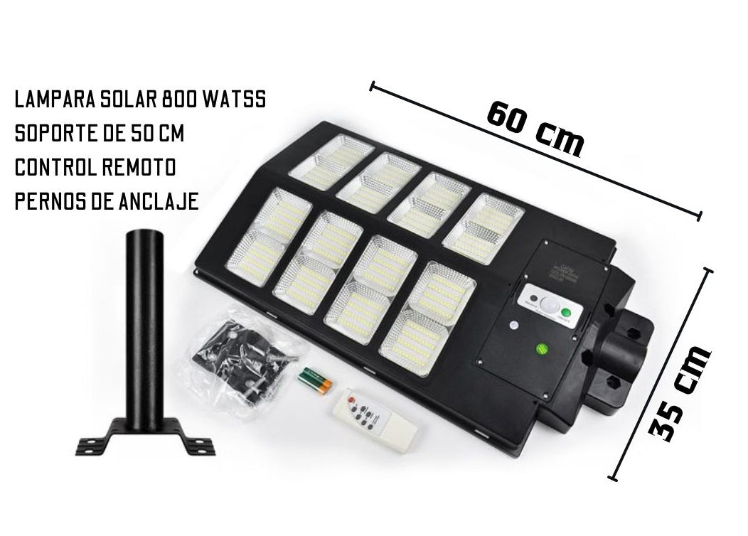 LAMPARA SOLAR 800 WATTS (TAMAÑO 60x35cm)